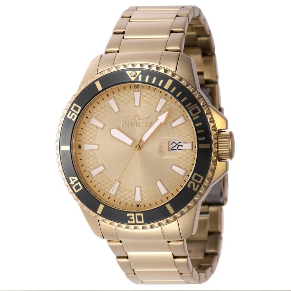 Invicta Pro Diver Men’s Watch 45mm Gold New in Box